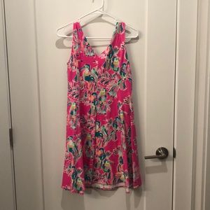 Lilly Pulitzer Fit & Flare Multi-Parrott Print